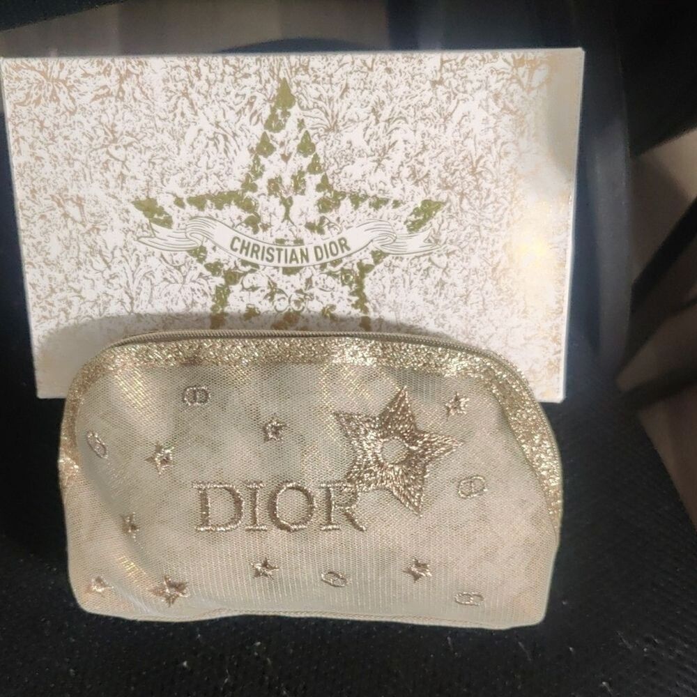 Dior Gold Star Cosmetic Bag – Limited Edition – NWT – Holiday Collector